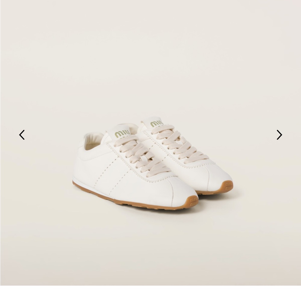 MIU MIU Plume nappa leather sneakers